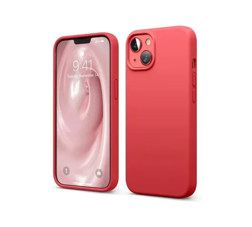 iPhone 14 Kılıf First Silikon - Kırmızı iPhone 14 Kılıf First Silikon - Kırmızı