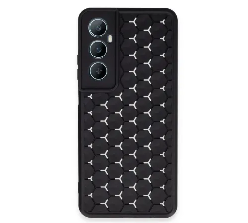 Realme C65 Kılıf Petek Silikon Kapak - Siyah Realme C65 Kılıf Petek Silikon Kapak - Siyah