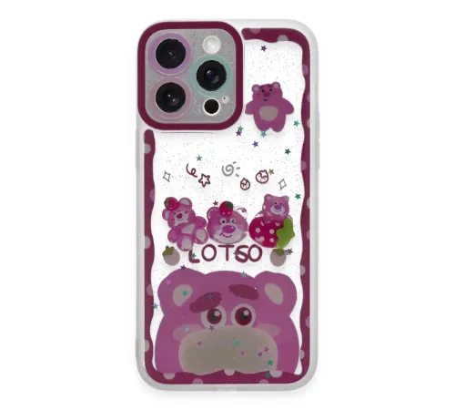 iPhone 14 Pro Max Kılıf Sweet Desenli Silikon Kapak - Pembe iPhone 14 Pro Max Kılıf Sweet Desenli Silikon Kapak - Pembe