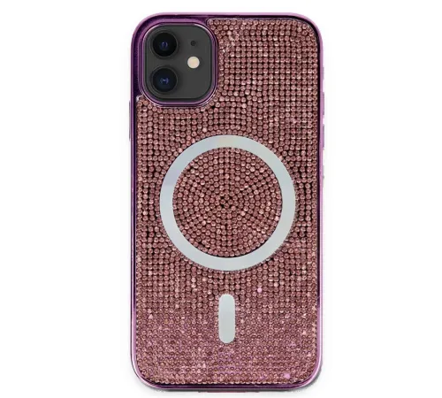 iPhone 11 Kılıf Diamond Magsafe Kapak - Derin Mor iPhone 11 Kılıf Diamond Magsafe Kapak - Derin Mor