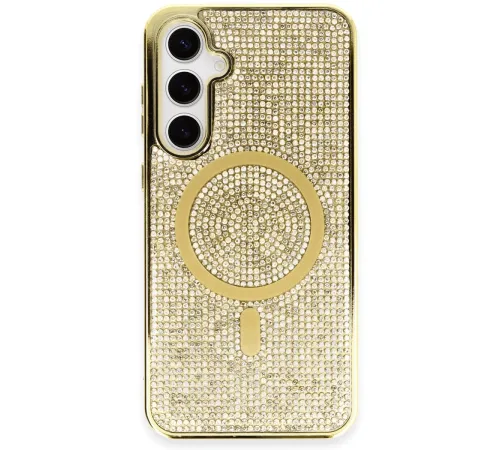 Samsung Galaxy S23 Kılıf Diamond Magsafe Kapak - Gold Samsung Galaxy S23 Kılıf Diamond Magsafe Kapak - Gold