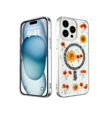iPhone 14 Pro Kılıf Daisy Simli Magsafe Kapak - Siyah