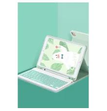 iPad 2022 10.9 (10.nesil) Kılıf KC01 Smart Klavyeli Tablet Kılıfı - Açık Yeşil