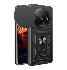 Xiaomi Redmi A3 4G Kılıf Pars Lens Yüzüklü Silikon - Siyah