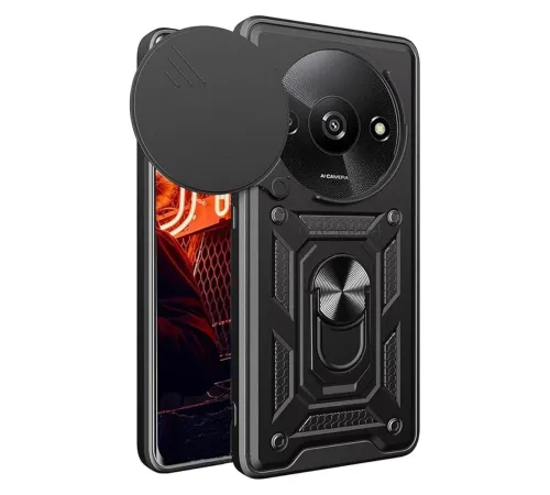 Xiaomi Redmi A3 4G Kılıf Pars Lens Yüzüklü Silikon - Siyah Xiaomi Redmi A3 4G Kılıf Pars Lens Yüzüklü Silikon - Siyah