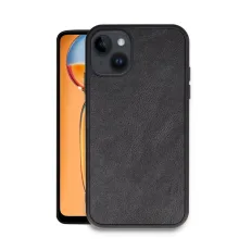 iPhone 14 Kılıf Aras Deri Kapak - Siyah
