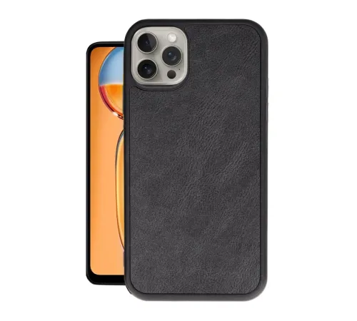 iPhone 15 Pro Kılıf Aras Deri Kapak - Siyah iPhone 15 Pro Kılıf Aras Deri Kapak - Siyah