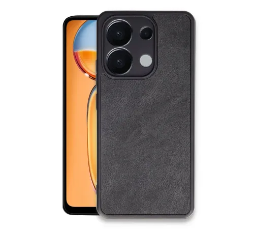 Xiaomi Redmi Note 13 4G Kılıf Aras Deri Kapak - Siyah Xiaomi Redmi Note 13 4G Kılıf Aras Deri Kapak - Siyah