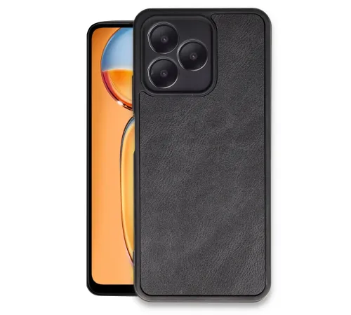 Realme Note 50 4G Kılıf Aras Deri Kapak - Siyah Realme Note 50 4G Kılıf Aras Deri Kapak - Siyah