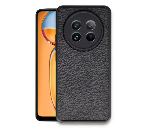 Realme 12 5G Kılıf Aras Deri Kapak - Siyah Realme 12 5G Kılıf Aras Deri Kapak - Siyah