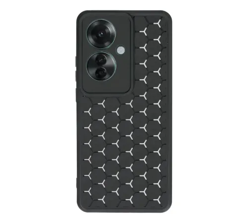 Oppo Reno 11F Kılıf Petek Silikon Kapak - Siyah Oppo Reno 11F Kılıf Petek Silikon Kapak - Siyah