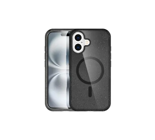 iPhone 16 Kılıf Glow Magsafe Kapak - Siyah iPhone 16 Kılıf Glow Magsafe Kapak - Siyah