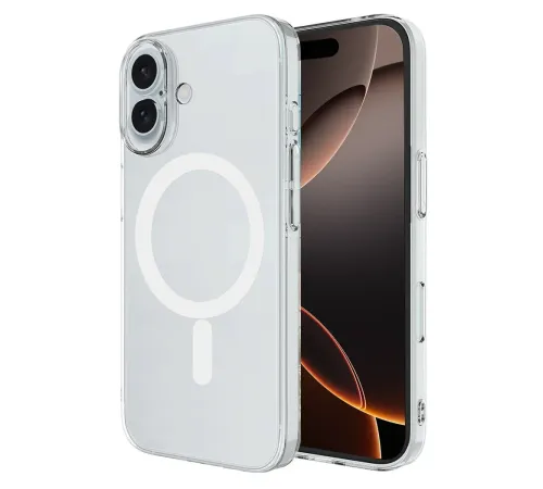 iPhone 16 Kılıf Magneticsafe Şeffaf Silikon - Şeffaf iPhone 16 Kılıf Magneticsafe Şeffaf Silikon - Şeffaf