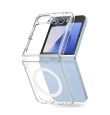 Samsung Galaxy Z Flip 6 Kılıf Magneticsafe Şeffaf Silikon - Şeffaf