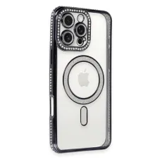 iPhone 16 Pro Max Kılıf Joke Simli Magneticsafe Kılıf - Siyah