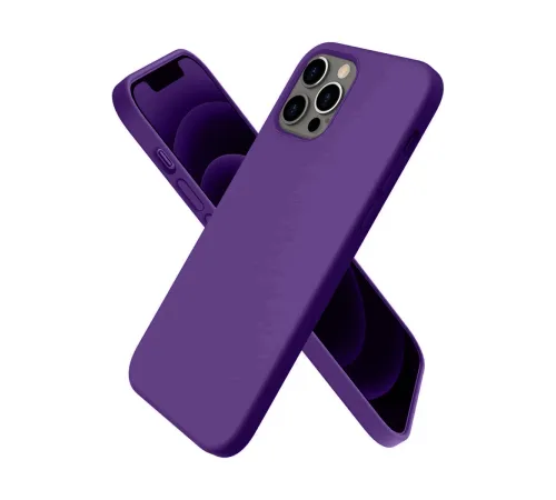 iPhone 12 Pro Kılıf First Silikon - Mürdüm