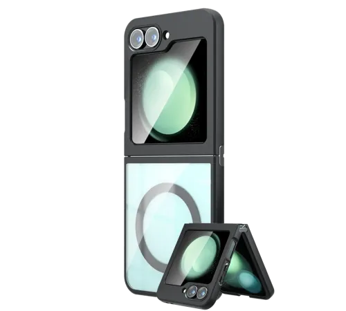 Samsung Galaxy Z Flip 6 Kılıf Blur Fold Magsafe Kapak - Siyah Samsung Galaxy Z Flip 6 Kılıf Blur Fold Magsafe Kapak - Siyah