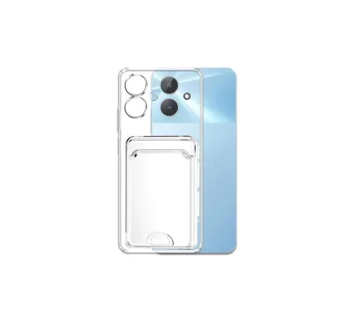 Realme Note 60 Kılıf Kart Şeffaf Silikon - Şeffaf Realme Note 60 Kılıf Kart Şeffaf Silikon - Şeffaf