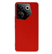 Tecno Camon 20 Pro 5G Kılıf First Silikon - Kırmızı