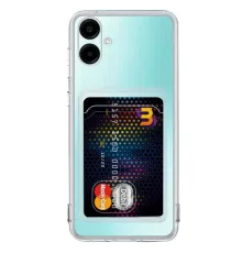 Samsung Galaxy A06 Kılıf Kart Şeffaf Silikon - Şeffaf