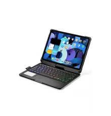 iPad Pro 13 (2024) F13 ATS Kılıf Magic Dönen Klavyeli Tablet Kılıf - Siyah