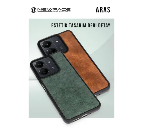 Samsung Galaxy A06 Kılıf Aras Deri Kapak - Siyah Samsung Galaxy A06 Kılıf Aras Deri Kapak - Siyah