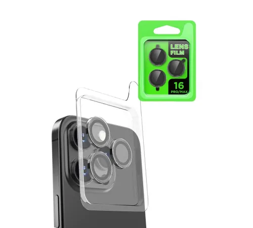 iPhone 16 Pro Raze Metal Kamera Lens - Siyah iPhone 16 Pro Raze Metal Kamera Lens - Siyah