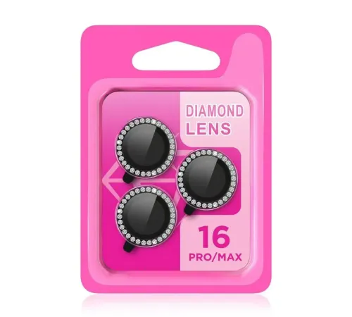 iPhone 16 Pro Max Rock Metal Kamera Lens - Siyah iPhone 16 Pro Max Rock Metal Kamera Lens - Siyah