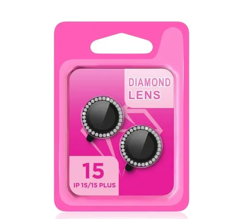 iPhone 15 Pro Rock Metal Kamera Lens - Siyah