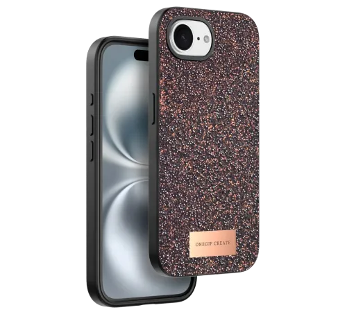 Onegif Apple iPhone 16E Bright Simli Kapak - Derin Mor Onegif Apple iPhone 16E Bright Simli Kapak - Derin Mor