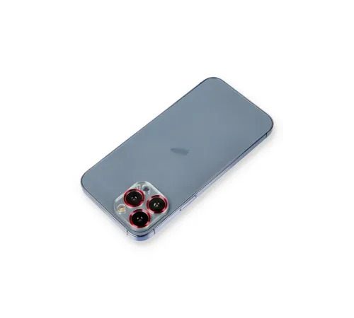 iPhone 14 Pro Max Metal Kamera Lens Koruma Cam - Kırmızı iPhone 14 Pro Max Metal Kamera Lens Koruma Cam - Kırmızı