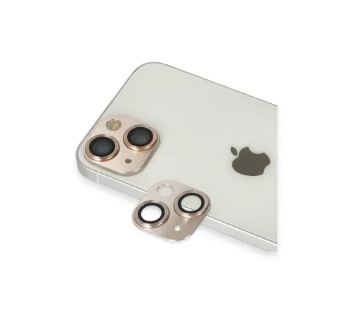 iPhone 13 Pers Alüminyum Kamera Lens - Gold iPhone 13 Pers Alüminyum Kamera Lens - Gold