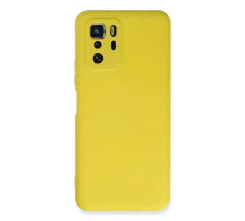 Xiaomi Poco X3 GT Kılıf Nano içi Kadife Silikon - Sarı Xiaomi Poco X3 GT Kılıf Nano içi Kadife Silikon - Sarı
