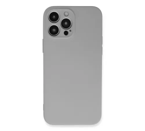 iPhone 13 Pro Kılıf Nano içi Kadife Silikon - Açık Gri iPhone 13 Pro Kılıf Nano içi Kadife Silikon - Açık Gri