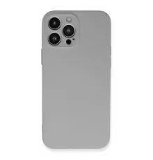 iPhone 13 Pro Max Kılıf Nano içi Kadife Silikon - Açık Gri