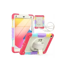 iPad 5 Air 9.7 Kılıf Tablet Rainbow Kapak - Kırmızı