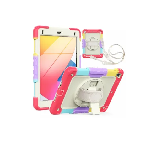 iPad 5 Air 9.7 Kılıf Tablet Rainbow Kapak - Kırmızı iPad 5 Air 9.7 Kılıf Tablet Rainbow Kapak - Kırmızı