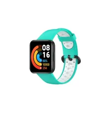 Xiaomi Redmi Watch 2 Spor Delikli Kordon - Turkuaz-Beyaz