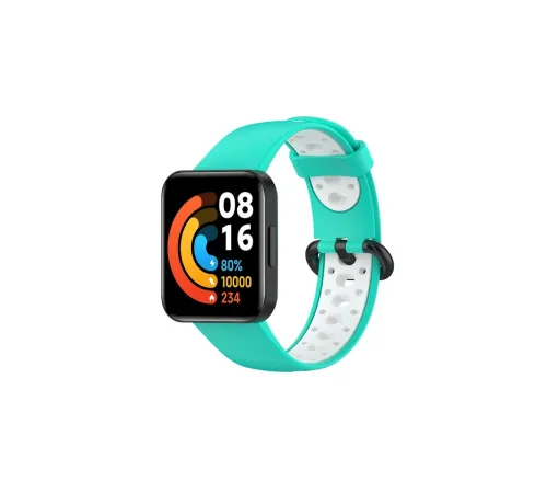 Xiaomi Redmi Watch 2 Spor Delikli Kordon - Turkuaz-Beyaz Xiaomi Redmi Watch 2 Spor Delikli Kordon - Turkuaz-Beyaz