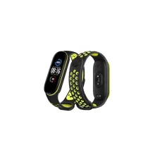 Xiaomi Mi Band 4 Spor Delikli Kordon - Siyah-Yeşil