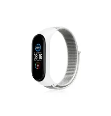 Xiaomi Mi Band 4 Hasırlı Cırtcırtlı Kordon - Beyaz