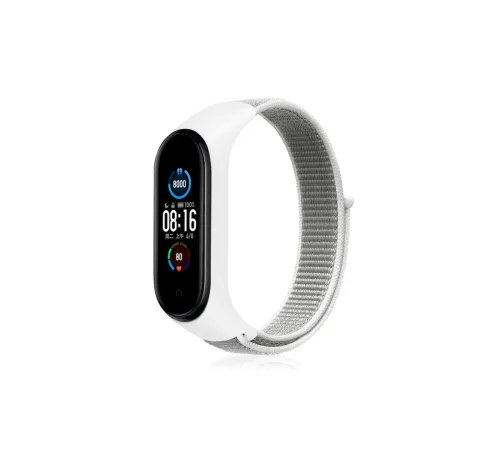 Xiaomi Mi Band 4 Hasırlı Cırtcırtlı Kordon - Beyaz Xiaomi Mi Band 4 Hasırlı Cırtcırtlı Kordon - Beyaz