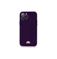iPhone 13 Pro Kılıf Kelvin Kartvizitli Silikon - Derin Mor