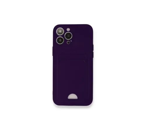 iPhone 13 Pro Kılıf Kelvin Kartvizitli Silikon - Derin Mor iPhone 13 Pro Kılıf Kelvin Kartvizitli Silikon - Derin Mor