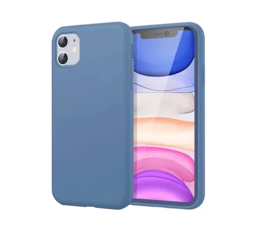 iPhone 11 Kılıf First Silikon - Mavi
