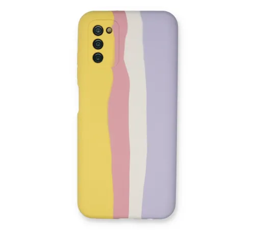 Samsung Galaxy A03S Kılıf Ebruli Lansman Silikon - Sarı-Mavi Samsung Galaxy A03S Kılıf Ebruli Lansman Silikon - Sarı-Mavi