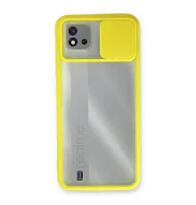 Realme C11 2021 Kılıf Palm Buzlu Kamera Sürgülü Silikon - Sarı