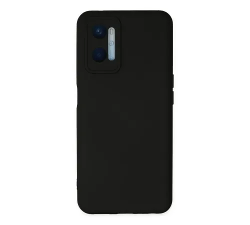Oppo A96 Kılıf Nano içi Kadife Silikon - Siyah Oppo A96 Kılıf Nano içi Kadife Silikon - Siyah