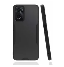 Oppo A96 Kılıf Platin Silikon - Siyah