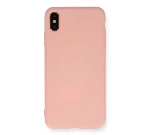 iPhone X Kılıf Nano içi Kadife Silikon - Pudra iPhone X Kılıf Nano içi Kadife Silikon - Pudra